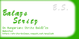 balazs stritz business card